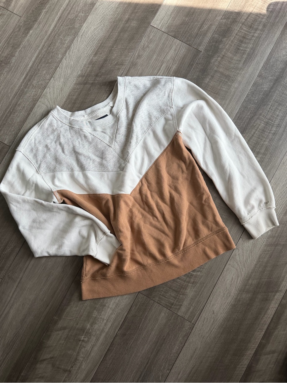 Abercrombie & Fitch Women’s Fleece Lined Colorblock Crew Neck Pullover Sz M